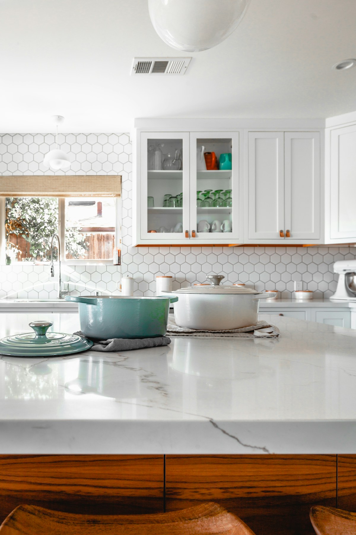 Brand new fitted kitchen with modern units and worktops